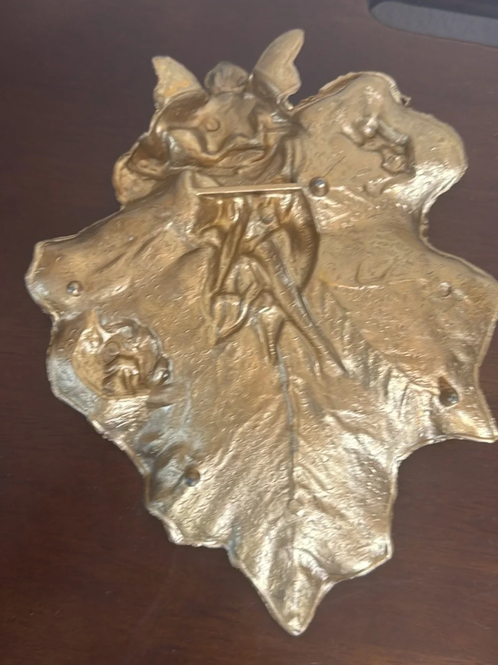 Vintage Gold Fairy Leaf Wall Decor Pair